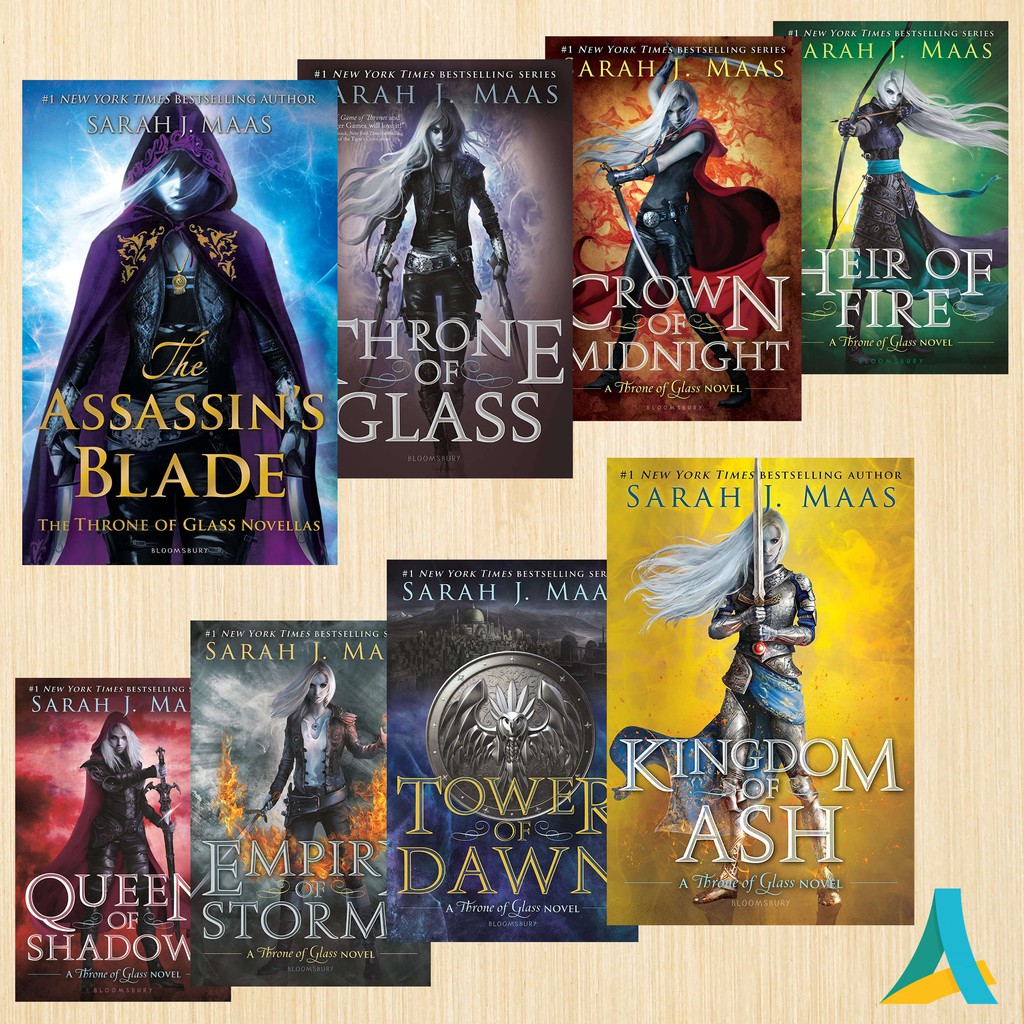 English Throne Of Glass Series 1 8 Nest J Maass Hard Cover Assassins Blade Kingdom Of Ash Shopee Singapore