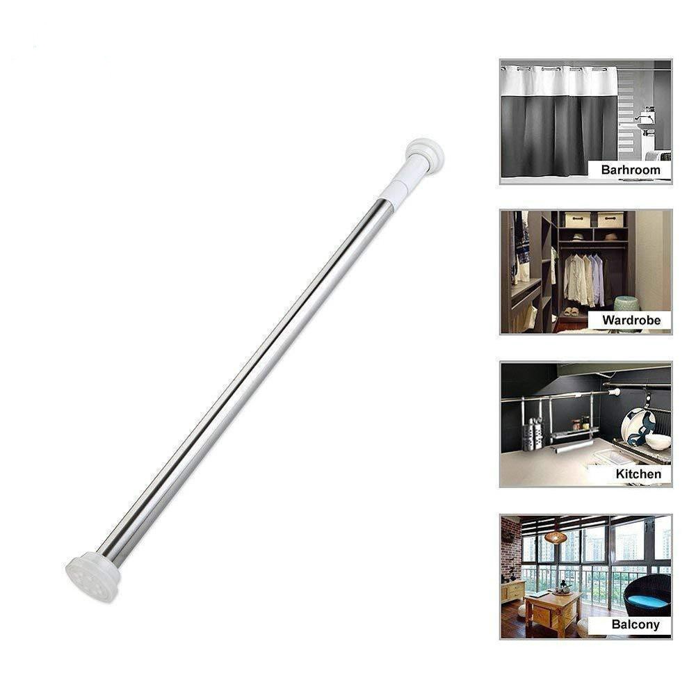 70 120cm Tension Rod Curtain Shower Adjustable Rod Spring Tension