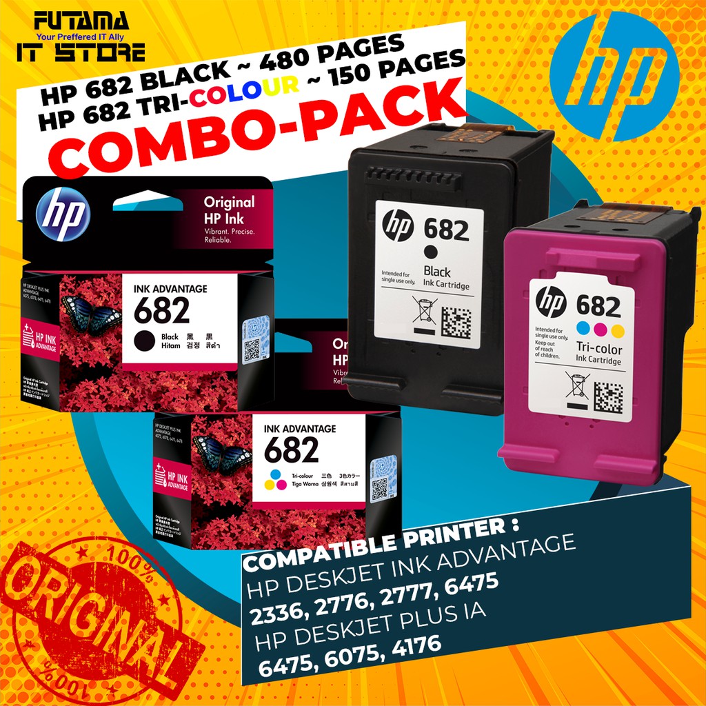 hp 682 black original ink cartridge