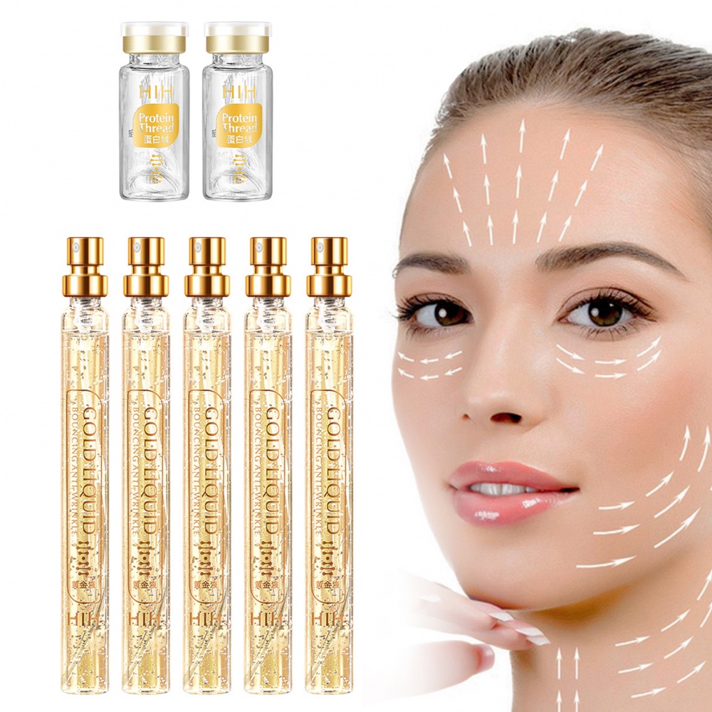 Gold Face Essence Active Collagen Silk Thread Soluble Face Lifting Threads  Moisturizing Essence Anti-Aging Smoothing Firming Moisturizing Skin Care |  Shopee Singapore
