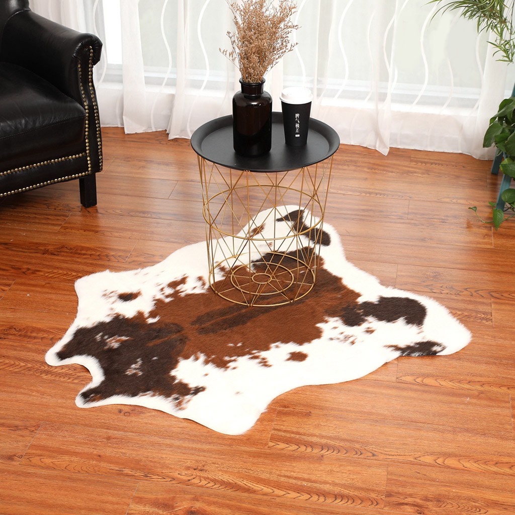 Readystock Simulation Cowhide Rug Cowskin Print Cow Hide Faux