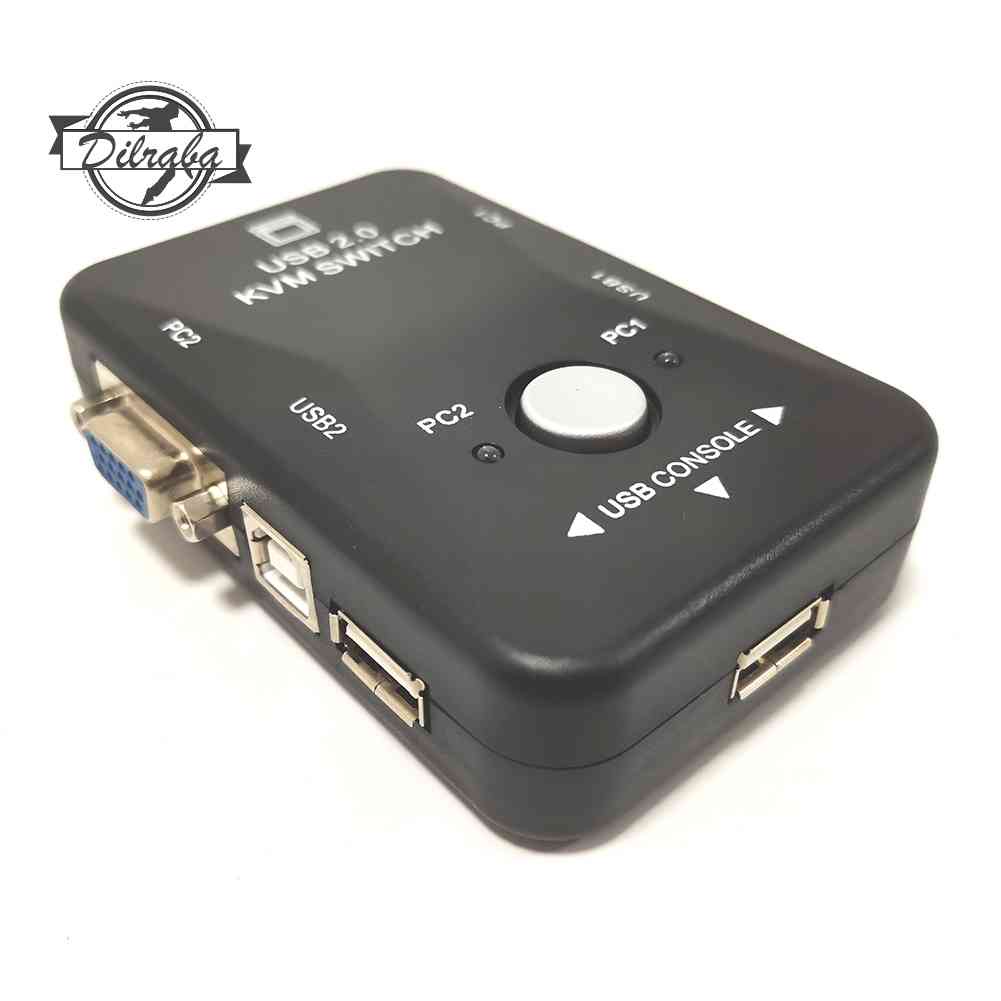 Dilraba【In Stock】 USB KVM Switch Switcher 1920x1440 250MHz VGA Switch Splitter 3 Ports for Keyboard Mouse Monitor