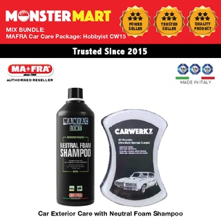 BUNDLE: Mafra Car Care Package (Hobbyist Basic CW15) Car Exterior Care Maniac Line Neutral Foam and Multi Purpose Sponge