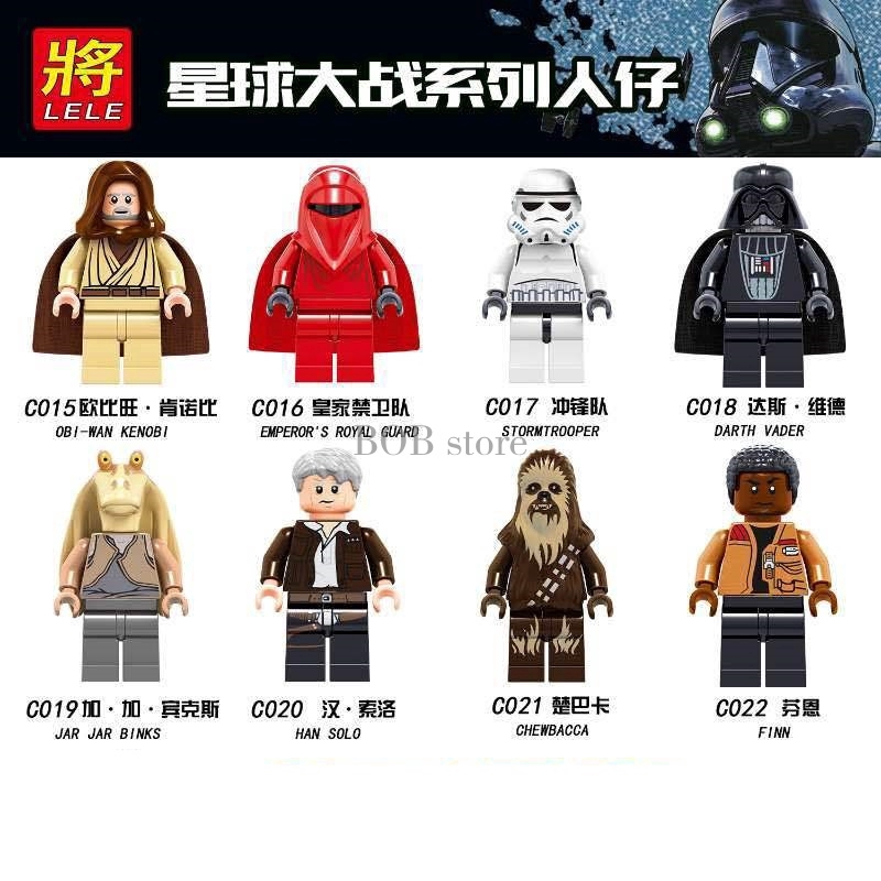 Lego Star Wars Minifigures Darth Vader Yoda Obi Wan Solo Stormtrooper Trooper 