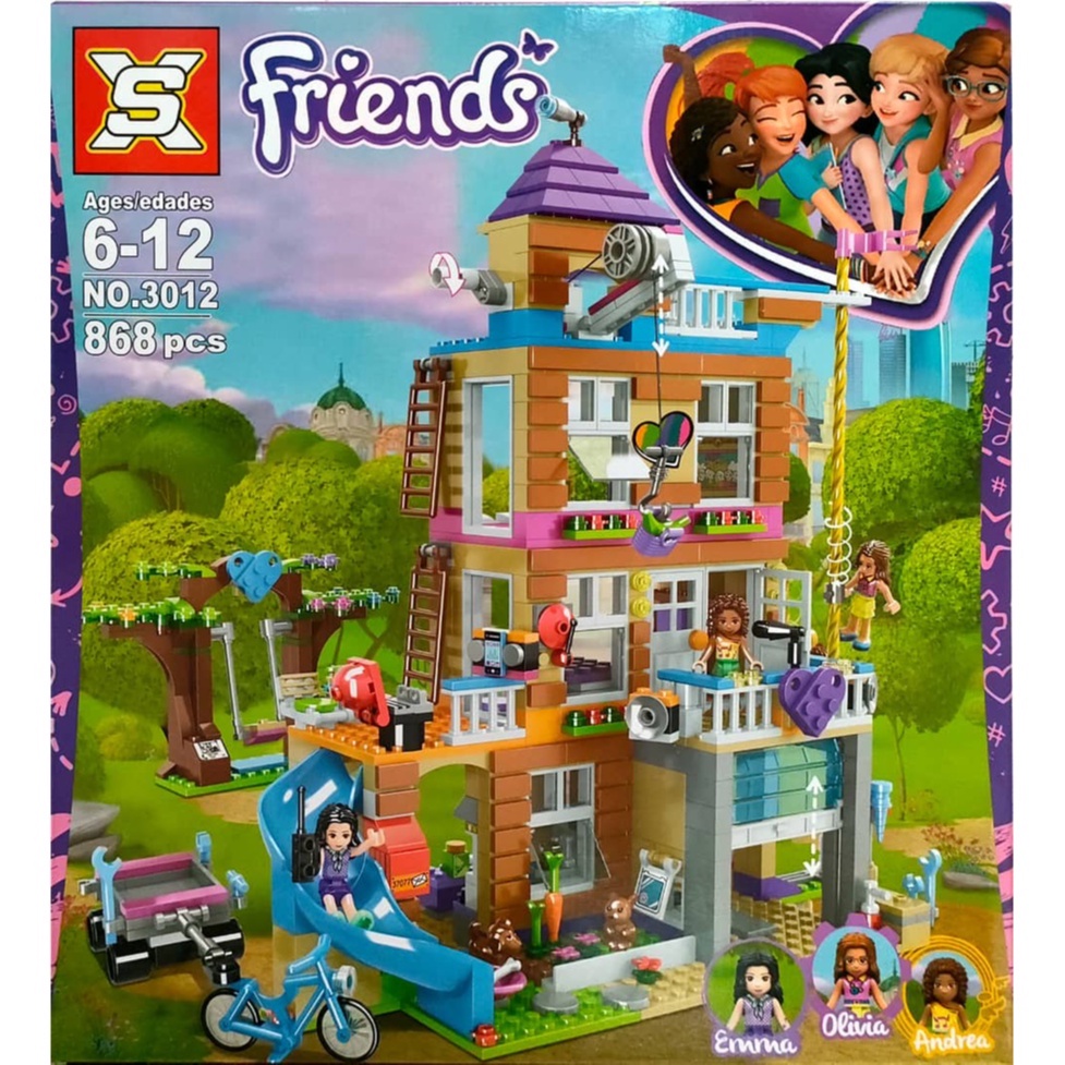 FRIENDS HEARTLAKE FRIENDSHIP HOUSE 41340 LEGOE COMPATIBLE BRICK