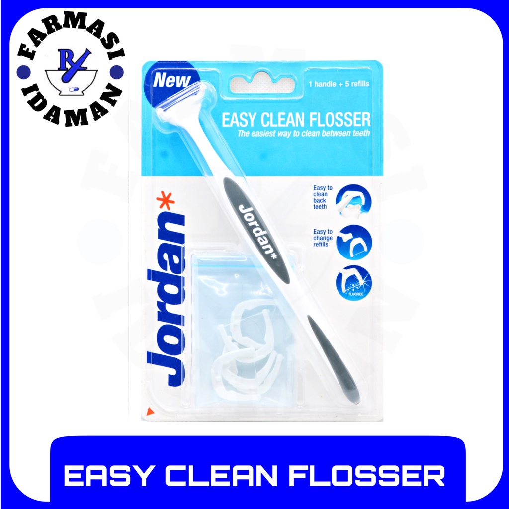 Flipper Nikke Håbefuld Jordan Easy Clean Flosser 1 Handle + 5 refills | Shopee Singapore