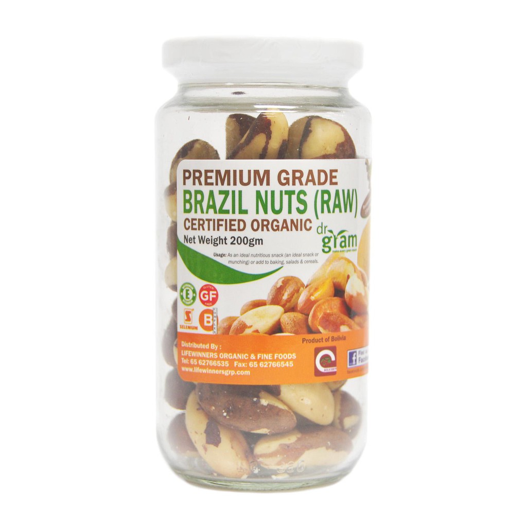 Dr Gram Organic Brazil Nuts (Raw) 200g | Shopee Singapore