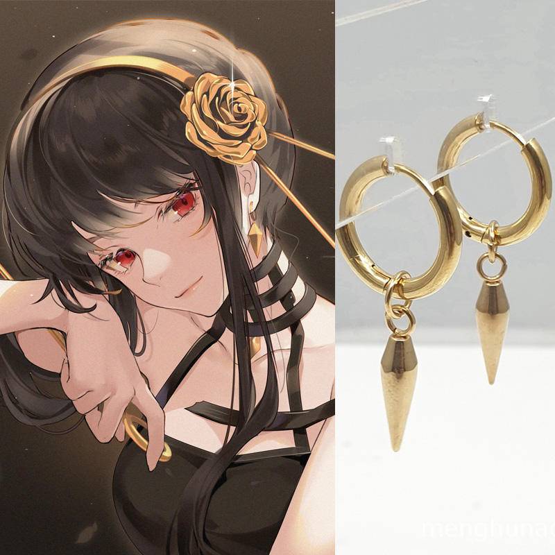 Spy X Family Yor Foger Cosplay Earrings Stainless Steel Anime Earring
