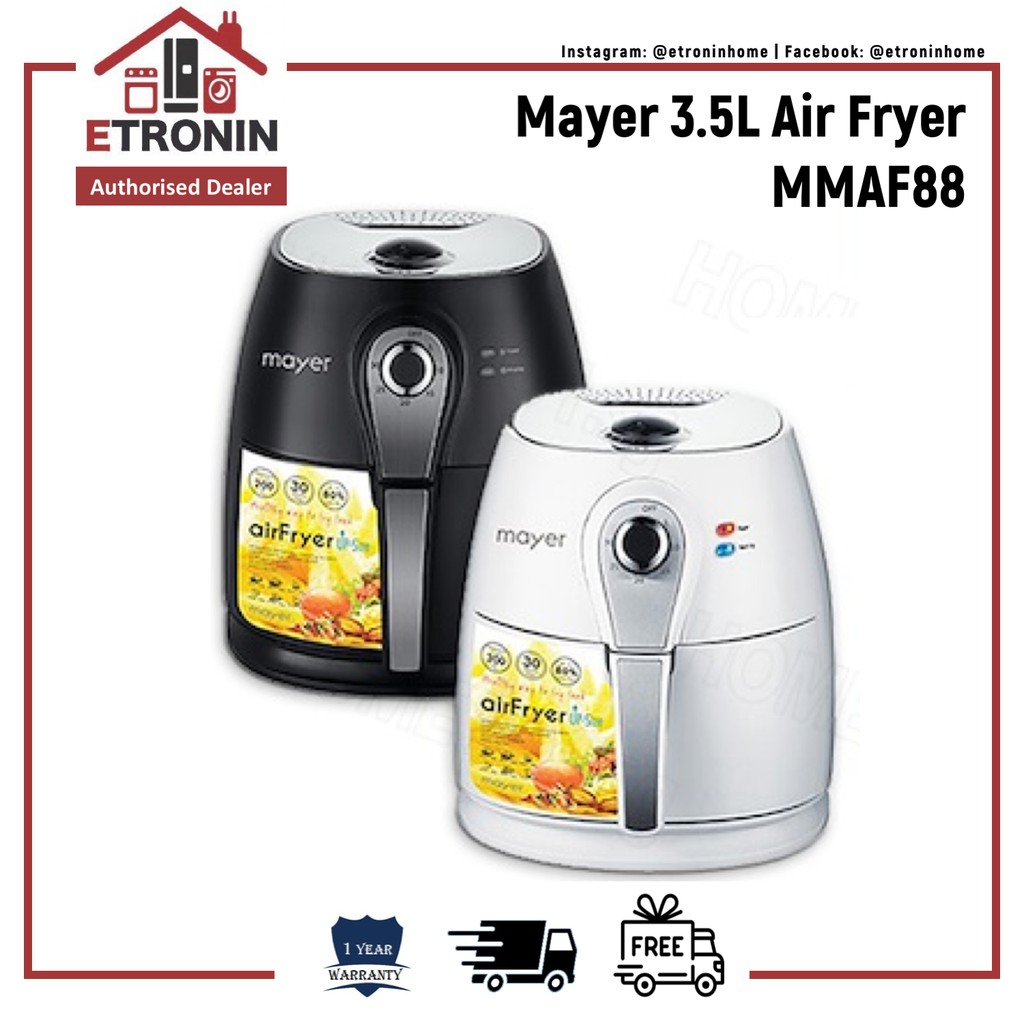 Mayer 3.5L Air Fryer MMAF88 MMAF88WS MMAF88BK Shopee Singapore