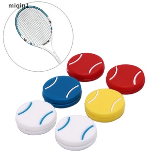 2 pieces ball shape tennis squash racket vibration shock absorber damper yellow 