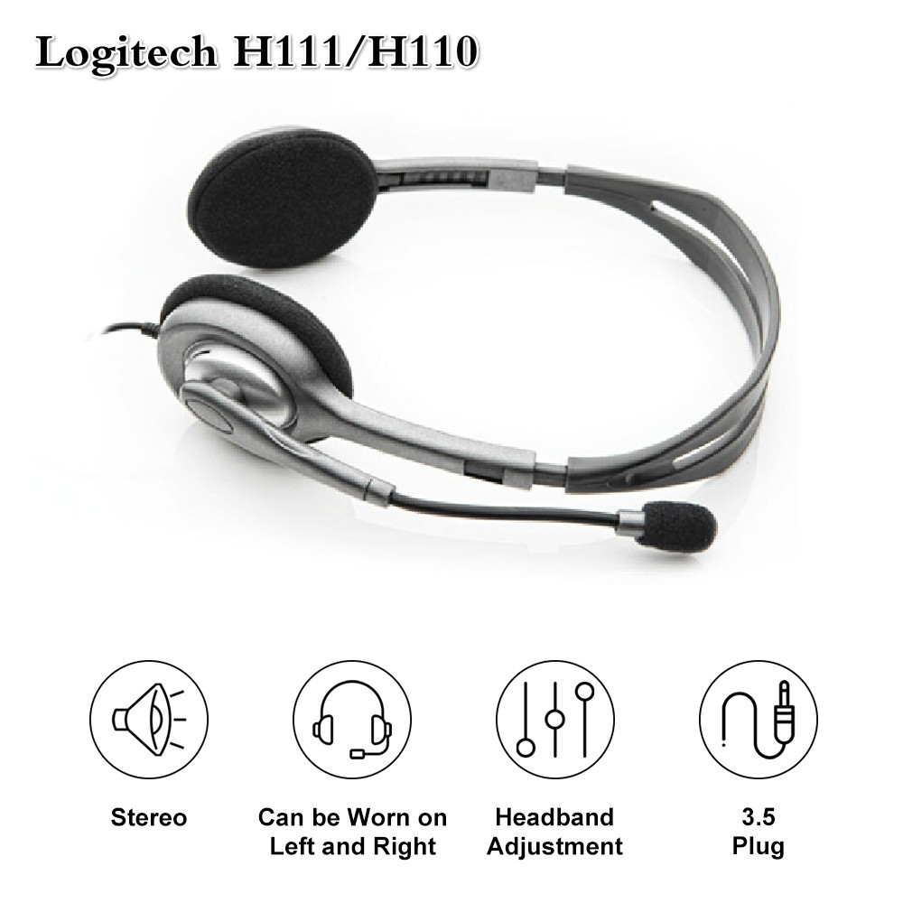 logitech wired 3.5 mm headset with microphone