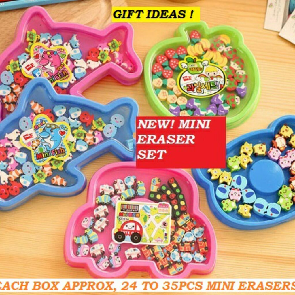 Cute Erasers Box Sets Animal Erasers Set Theme Box Mini Eraser Children