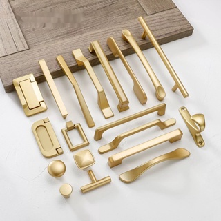 【Ready stock】Furniture Handles Cabinet Knobs Single Hole Gold Wardrobe Dresser Drawer Knob Kitchen Cupboard Pulls