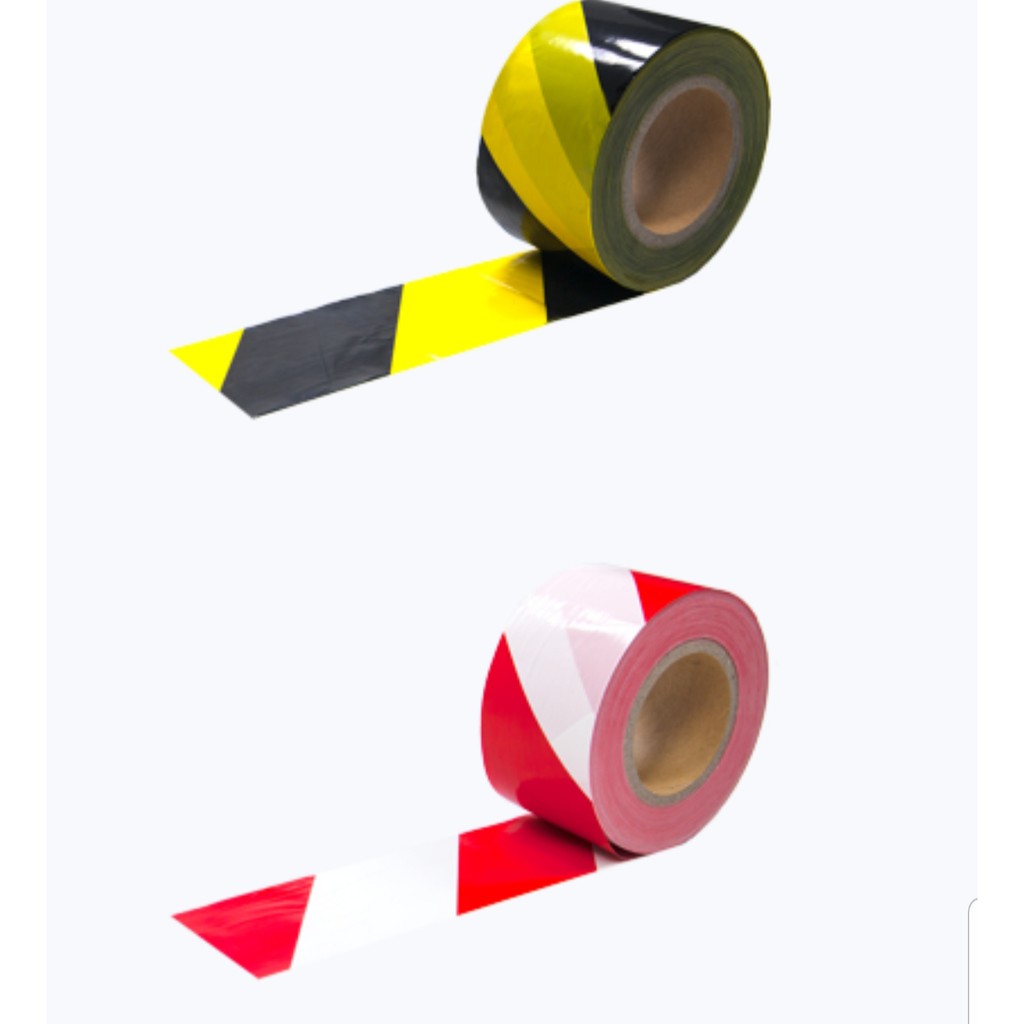 Safety Caution Hazard Warning Tape Black and Yellow / Red and White