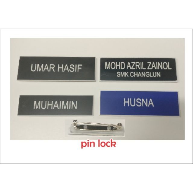 Nametag Engrave Pinlock Shopee Singapore