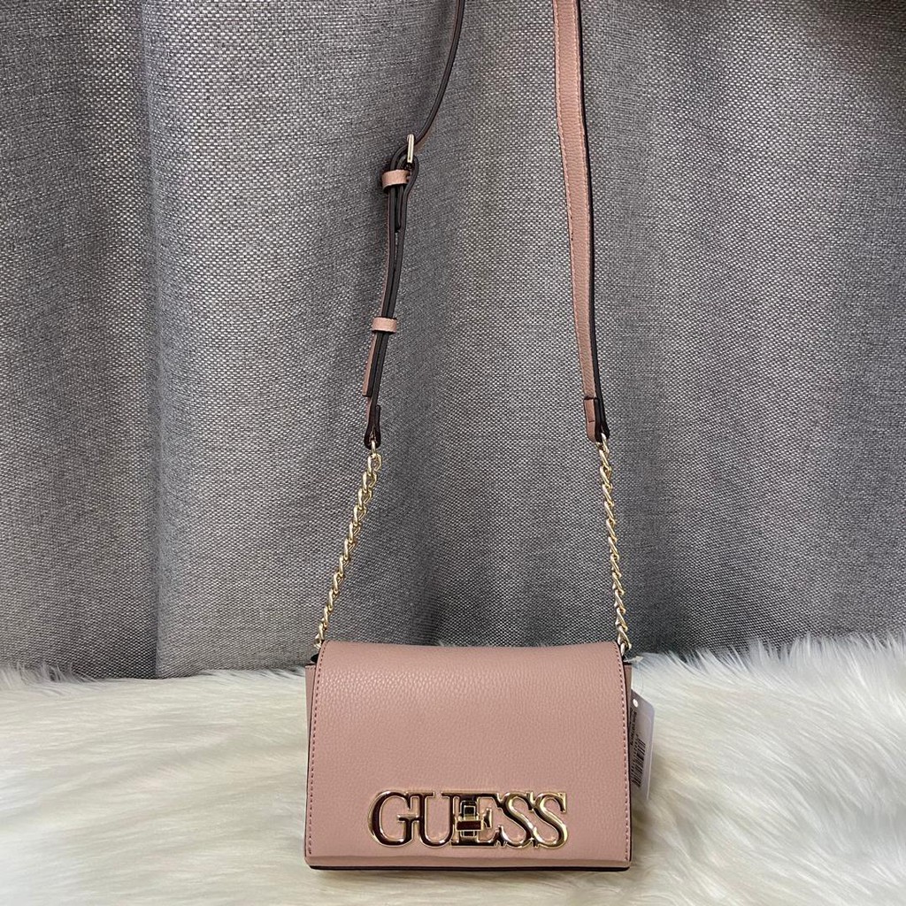 guess crossbody bag pink