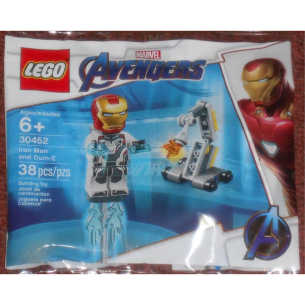 lego iron man and dum e polybag