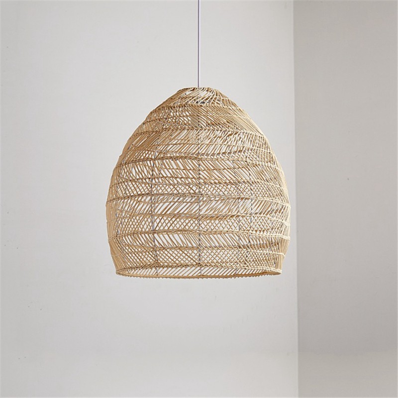 Rattan Lamp Pendant Light Vintage Hanging Lamp Shades E27 Living Room ...