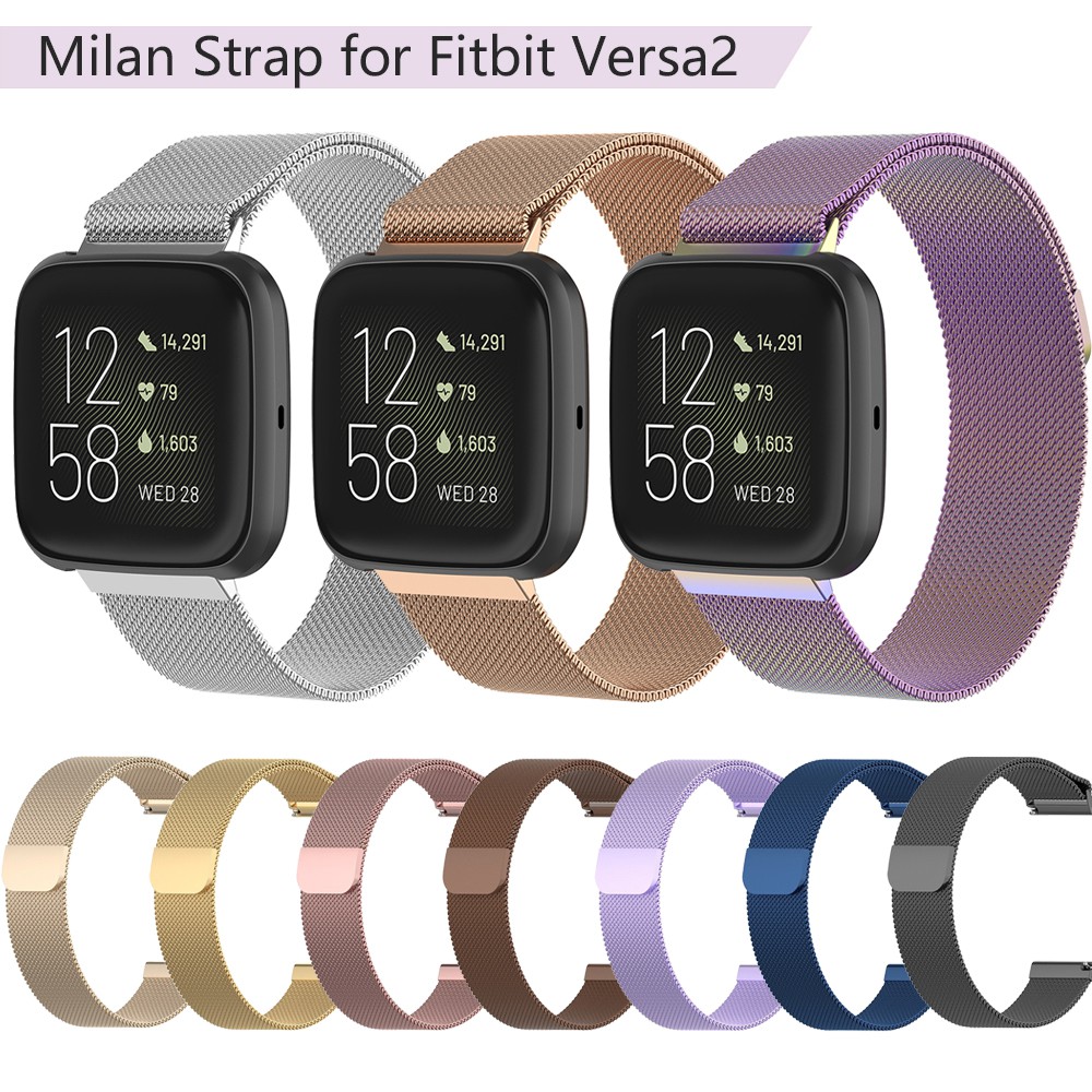 fitbit versa lite stainless steel band