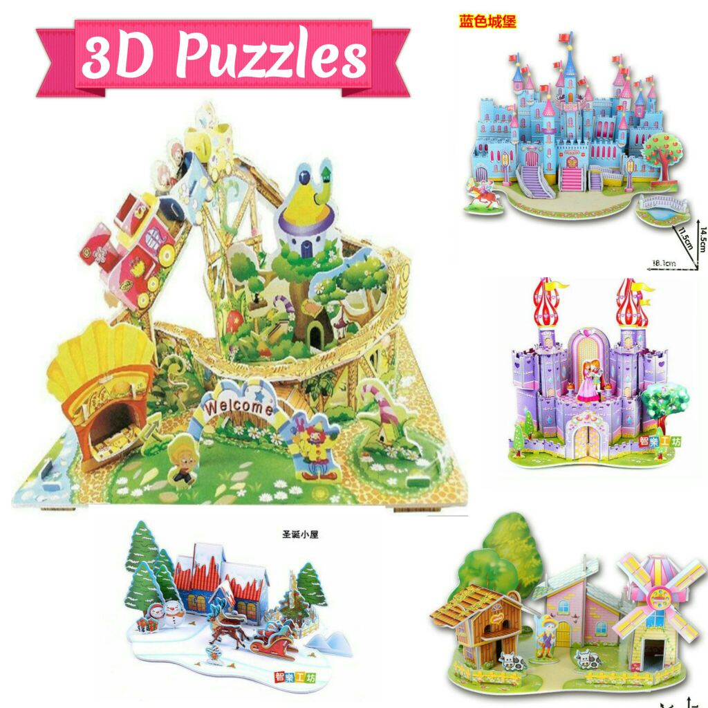 Large Size 3D Puzzle for Children DIY building model foam paper 3d jigsaw puzzle Shopee Singapore
