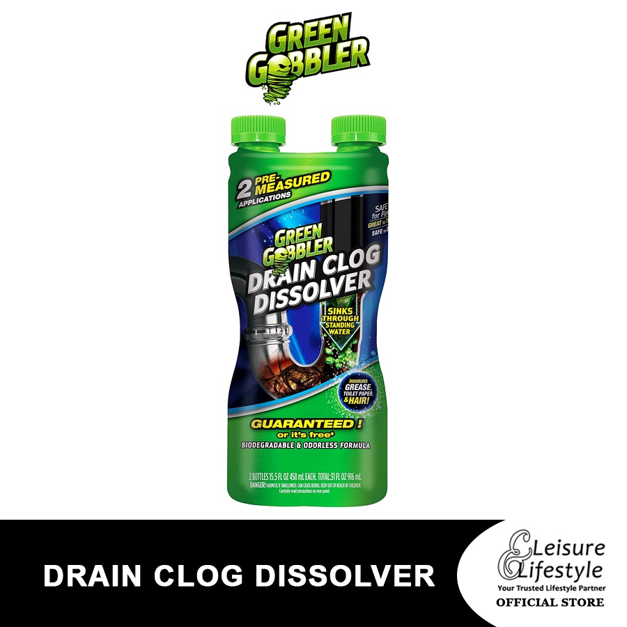Green Gobbler Drain Clog Dissolver 916ML [Weiman Family] Shopee Singapore