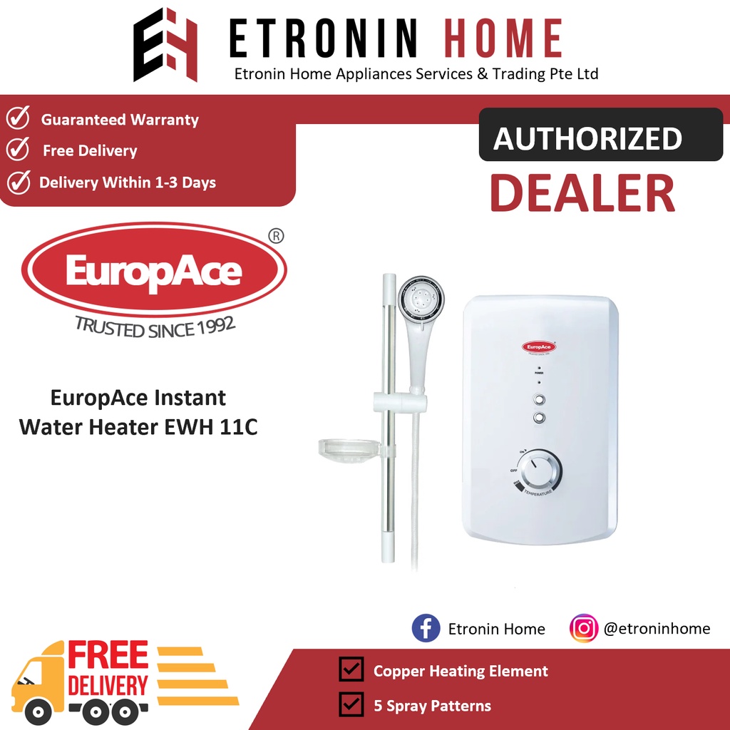 EuropAce Instant Water Heater EWH 11C | Shopee Singapore