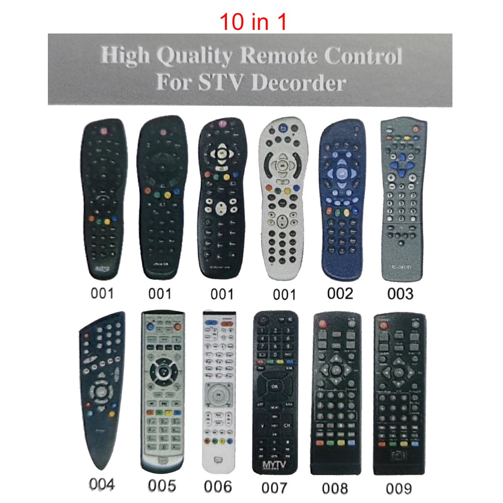 Shop Malaysia Replacement Astro Remote Control 10 In 1 For Astro Pvr Astro Beyond Njoi With Battery Ready Stock Shopee Singapore