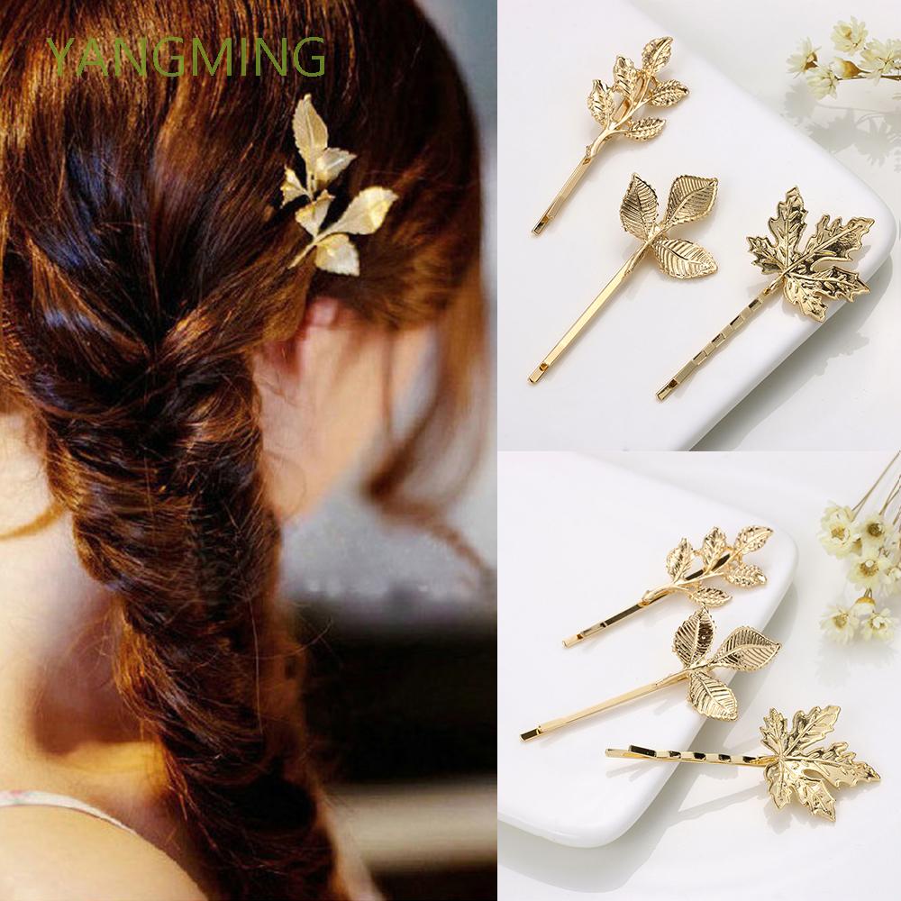 Accessories Metal Bobby Pin Women Hair Clip Bride Hairpins Leaf Shape Barrettes