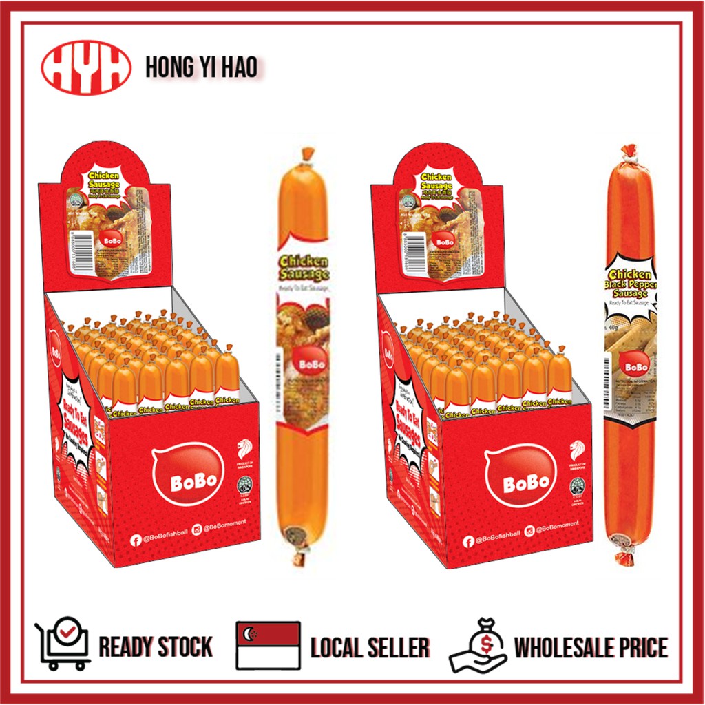 Bobo Ready To Eat Sausage (40x40g) Shopee Singapore