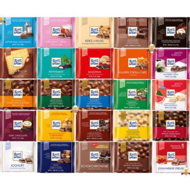 Ritter Sport Chocolate 100gm Made In Germany Shopee Singapore