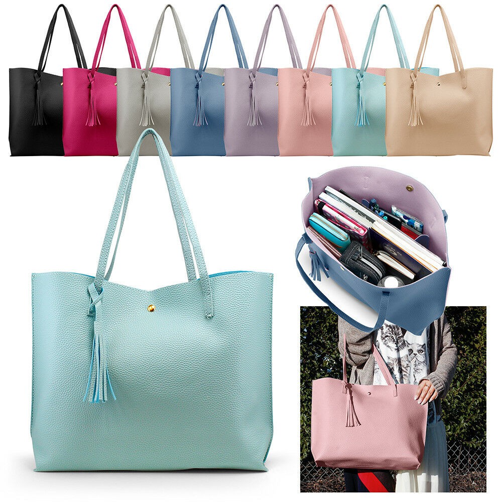 Women Synthetic Leather Handbag Shoulder Ladies Purse Messenger Satchel Tote Bag | Shopee Singapore