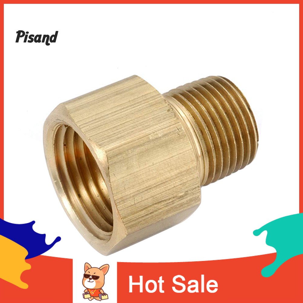 Pi 1 4 Inch Npt Male To 1 2 Inch Npt Female Brass Pipe Fitting Reducer Adapter Shopee Singapore