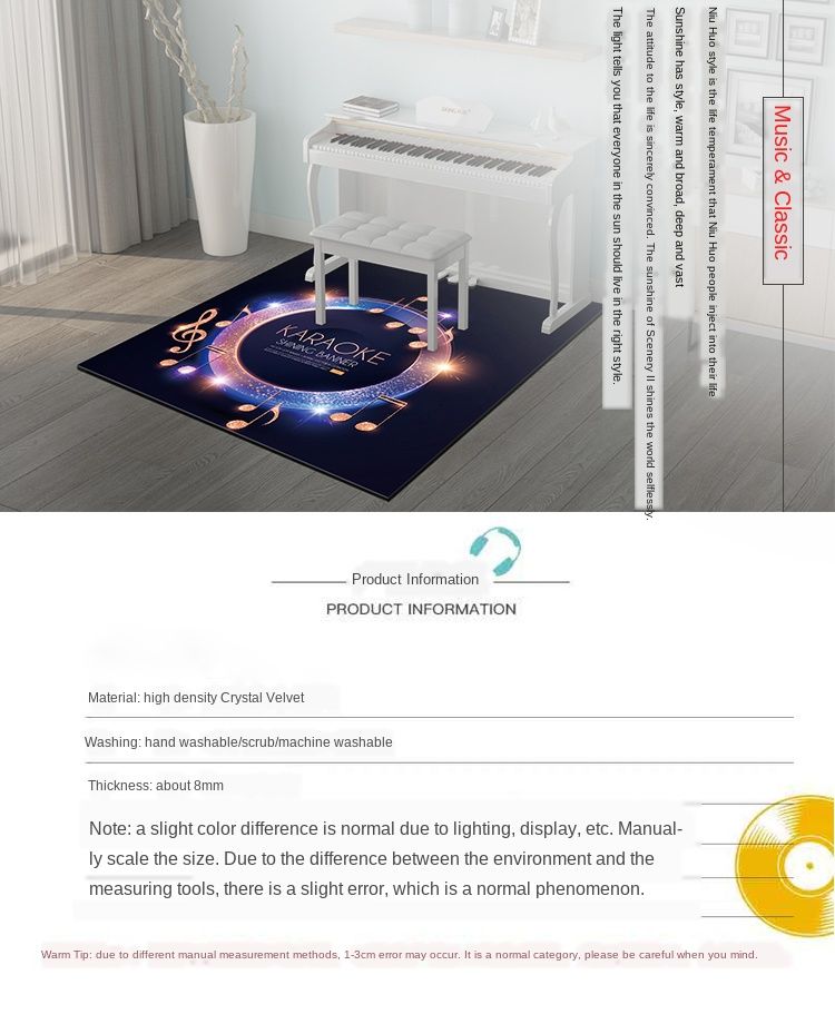 Sound Absorbing Floor Mat Home Sound Proof Special Muffler Triangle Piano Electronic Music Carpet Shopee Singapore