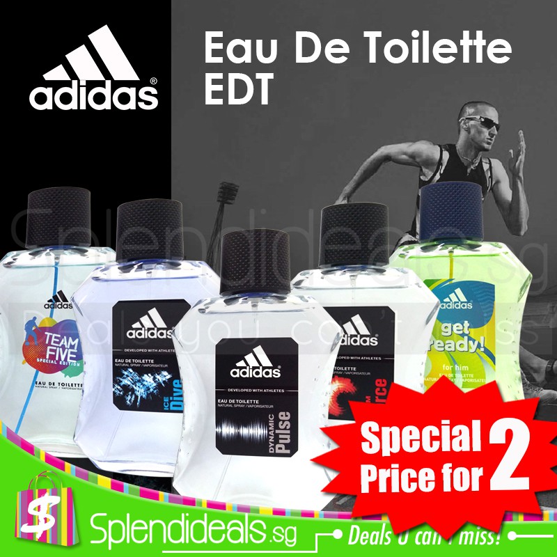 SPECIAL PRICE for 2) Branded Adidas EDT Perfume For MEN 100ml | Shopee  Singapore
