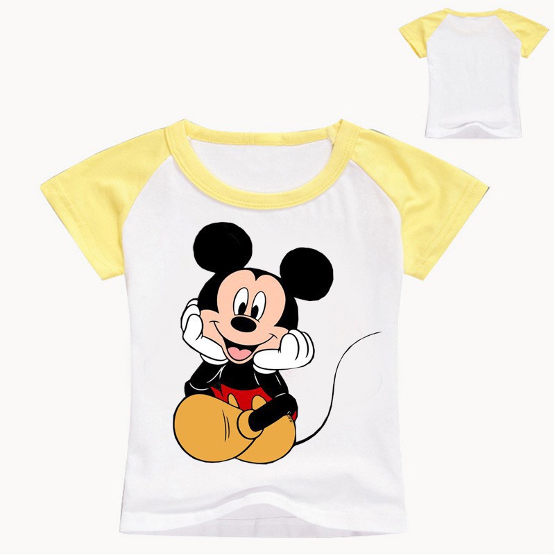 Kids Boys Girls Clothes Cotton Short Sleeve Mickey Mouse T Shirt Cartoon Tops - us 46 4 12t game roblox print kids t shirt summer short sleeve boys girls t shirt cartoon kids clothes casual tees 2018 baby costume in t shirts