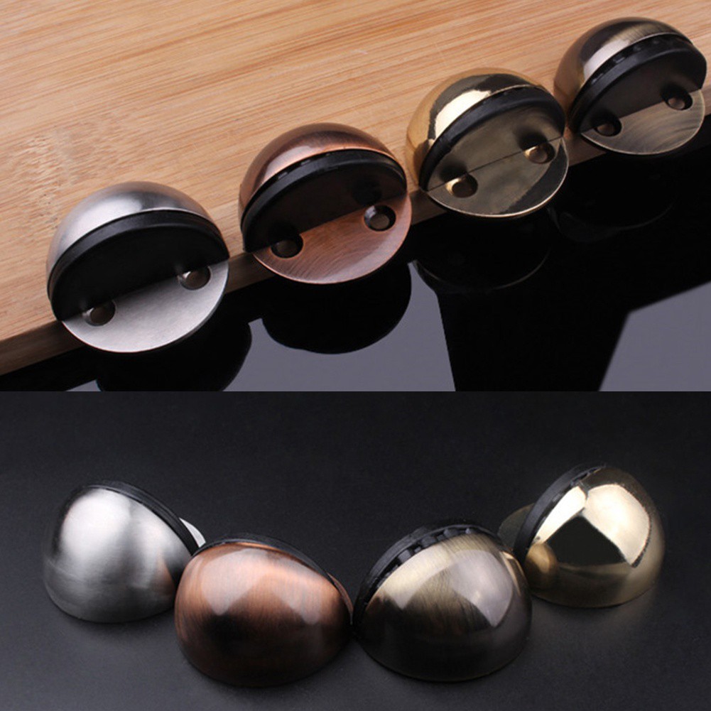 Half Moon Oval Floor Solid Stainless Steel Door Stopper