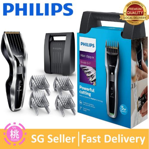 philips series 5000 hair clipper with titanium blades including beard and hair combs