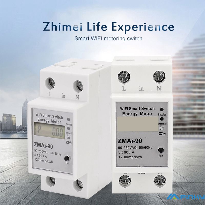 Life 110 250v Wifi Smart Metering Energy Meter Tuya Smart Life App Din Rail Single Phase Smart Wifi Metering Switch Shopee Singapore