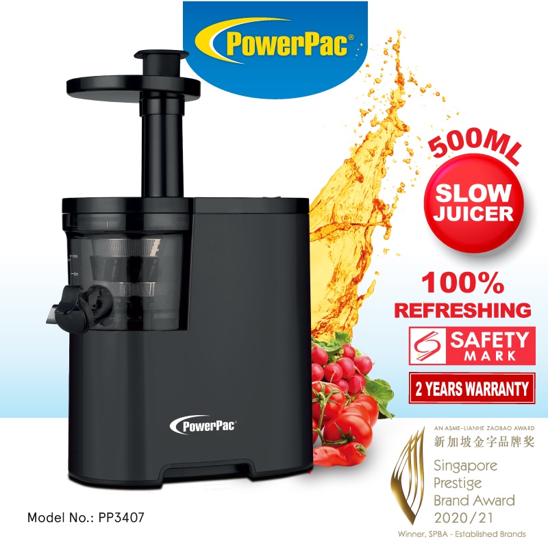 PowerPac Juice Extractor Slow Juicer Cold Press Juicer (PP3407