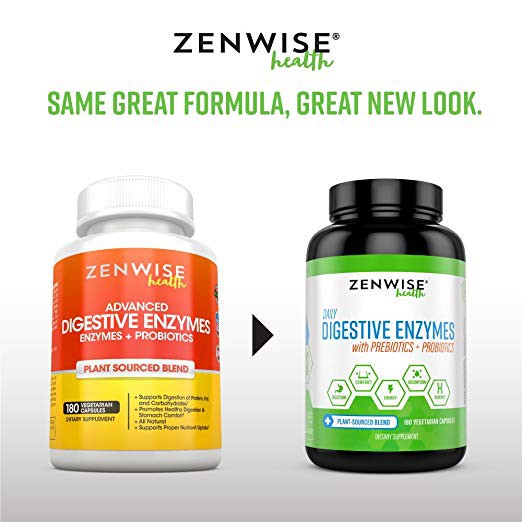 Zenwise Digestive Enzymes Plus Prebiotics Probiotics Natural Support For Better Digestion Lactose Absorption Shopee Singapore