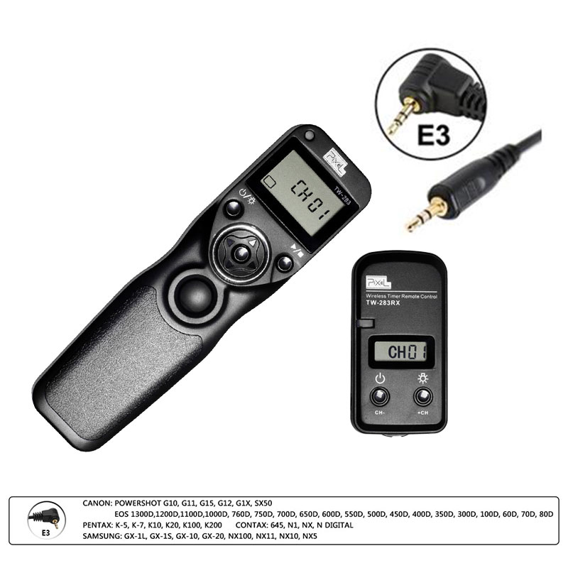 Wireless Remote Shutter Compatible with Canon PIXEL Wired Shutter Release Cable Wireless Timer Remote Control E3/N3 Compatible with Canon Cameras 800D 850D 760D 750D 700D 650D 600D 5D 6D 7D R5 R6 