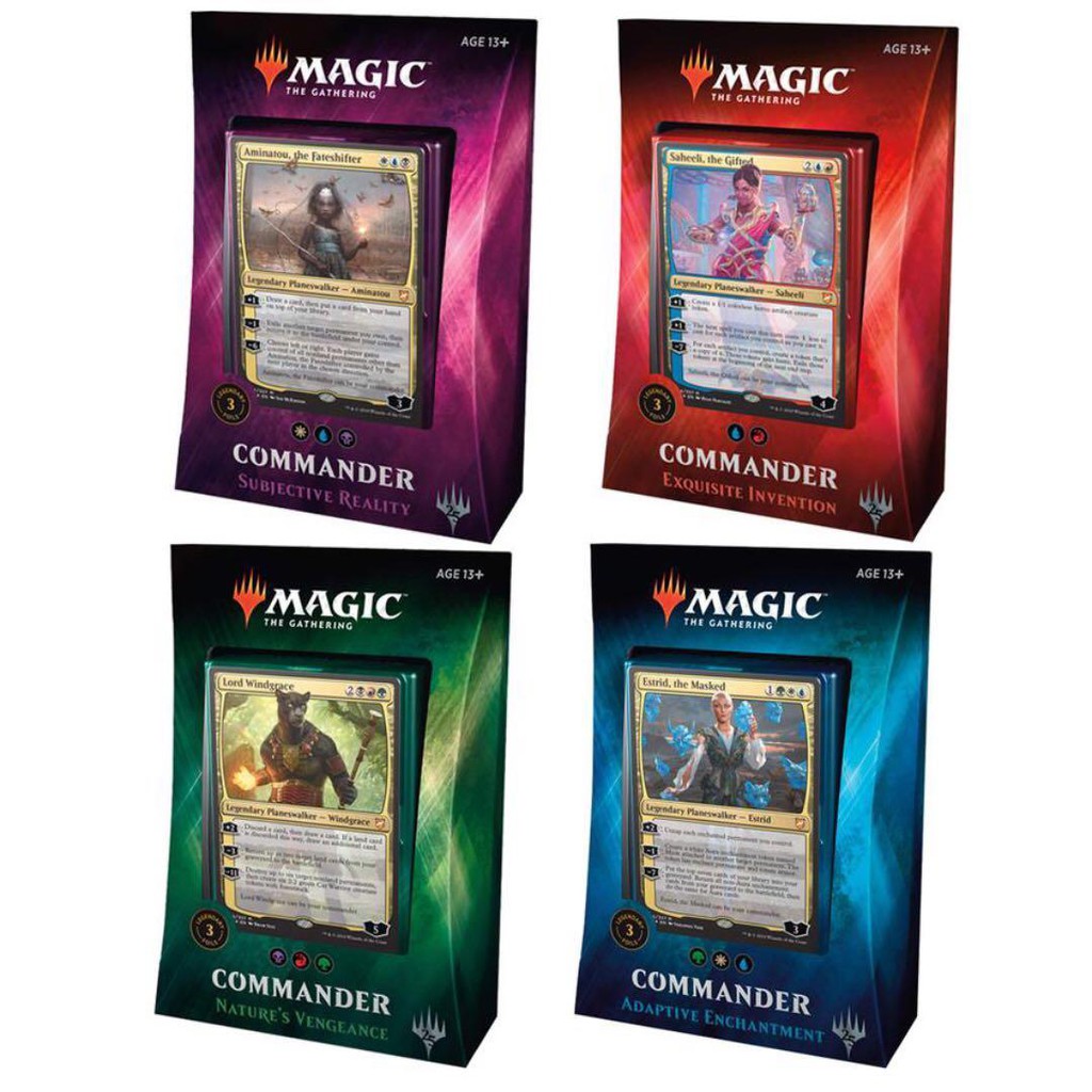 Magic The Gathering MTG Commander 2018 Complete Set of 4 Decks Factory ...