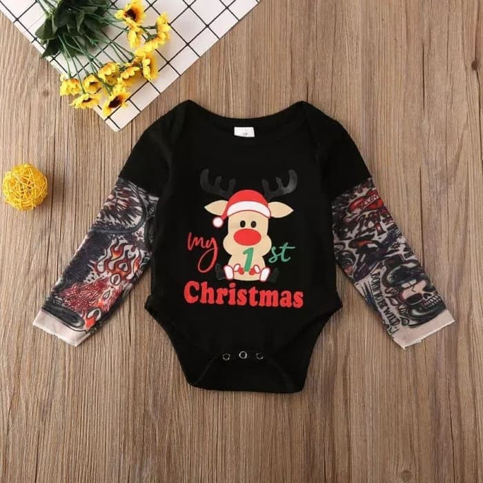 Baby Rock N Roll Short Jumpers Christmas Clothes For Babies 0 2 Years Shopee Singapore