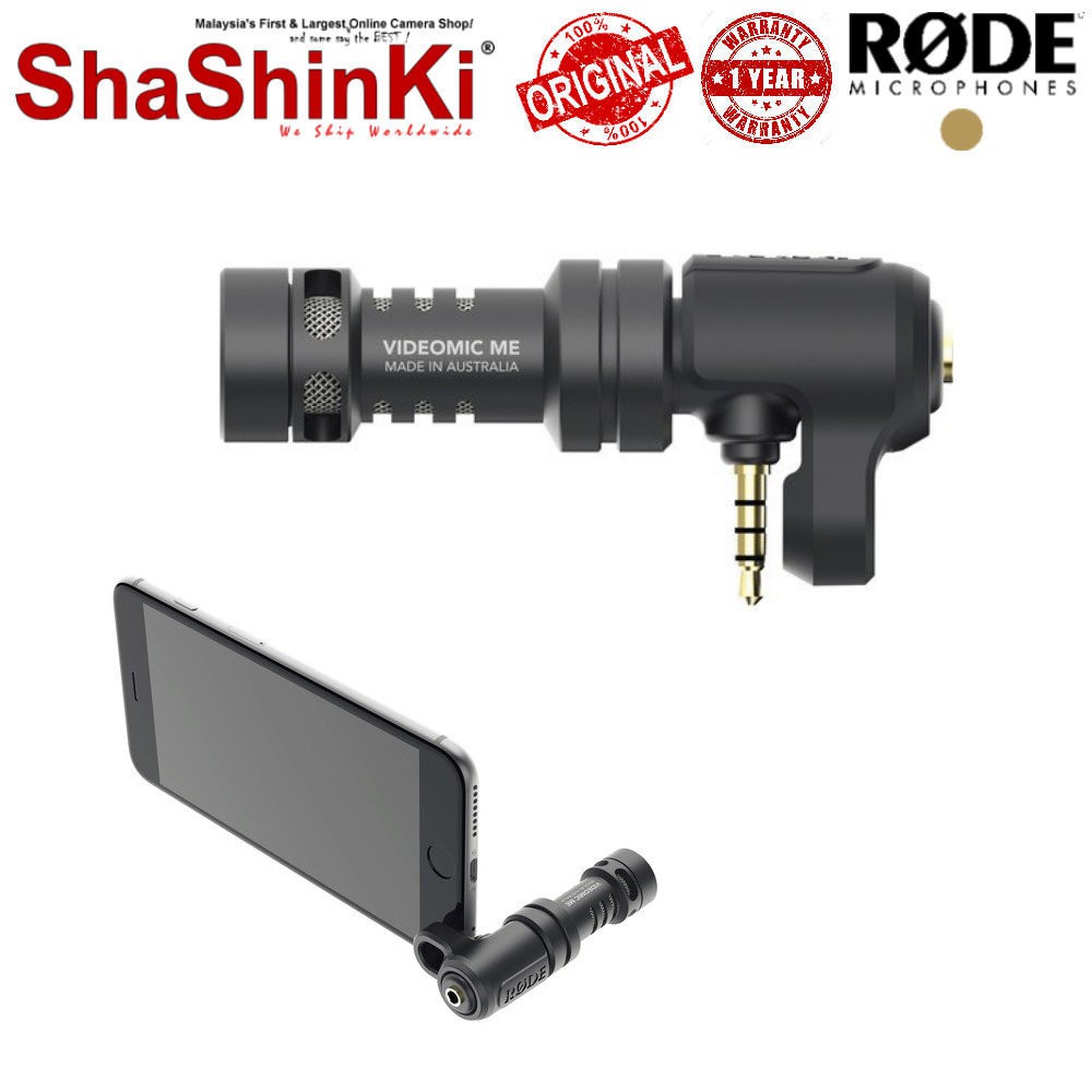 Original Ready Stock Rode Videomic Me Directional Mic For Smart Phones Shopee Singapore