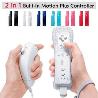 Built-in Motion Plus Nunchuck For Nintendo Wii 2In1 Set Wireless Gamepad Joystick Controller Remote Game Pad Accessories