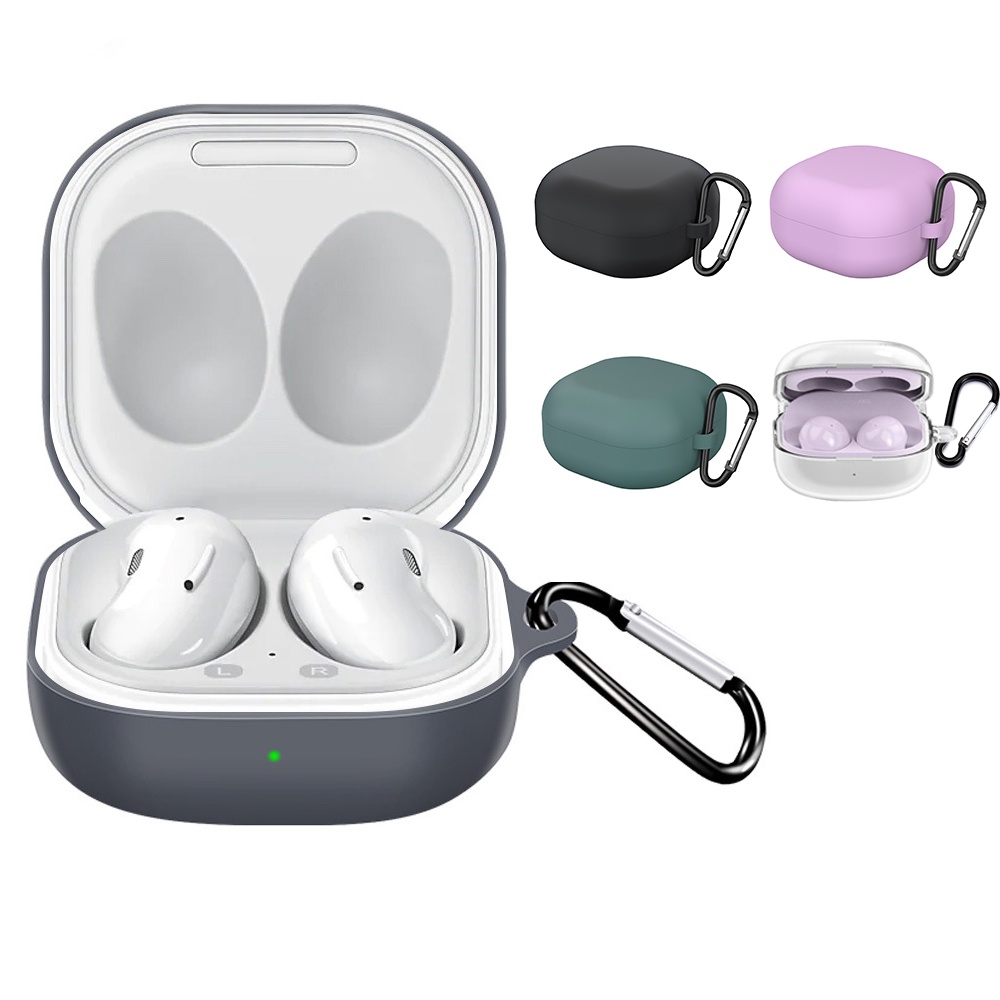 Silicone Case Cover For Galaxy Buds 2 Pro Live Samsung Galaxy Earbuds Protective Skin With Carabiner Shopee Singapore