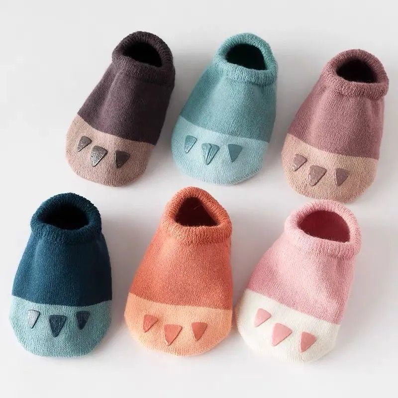 Baby Socks Cute Cartoon Anti-Slip 9-16cm Foot Length 0-1-3-5 Years Old for Baby Boys Girls Kid Floor Socks Autumn