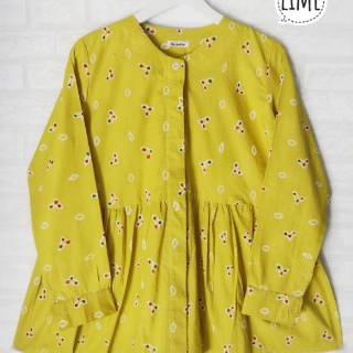 Modern Batik  Blouse Motif Jumputan  Blouse Ruffle Rempel 