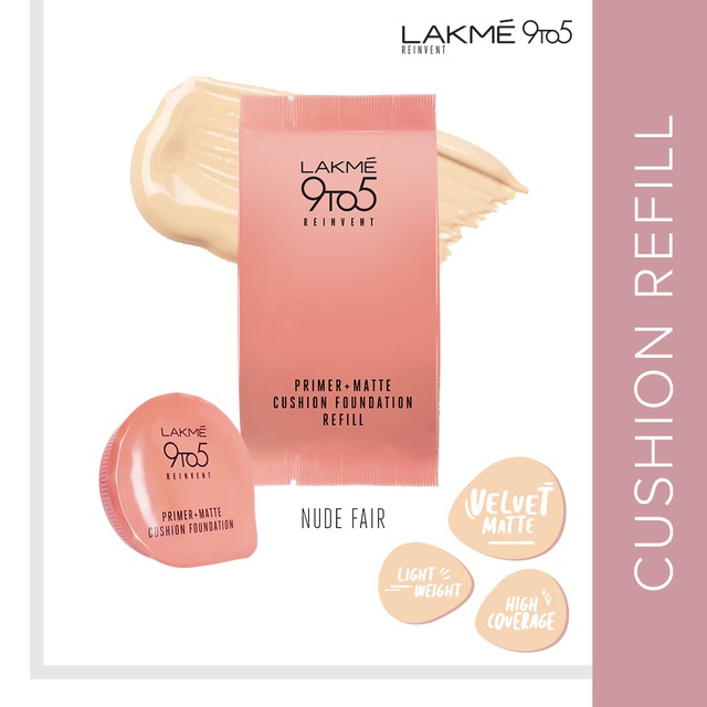 Lakme 9to5 Cushion Foundation 01 Nude Fair Refill Shopee Singapore