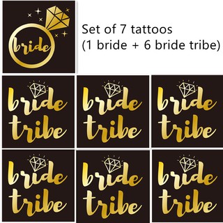 Bride to Be and Bride Tribe Tattoos Team Bride Stickers Bachelorette Party  Decorations Maid of Honor Bridal Shower Hen Party Favor | Shopee Singapore
